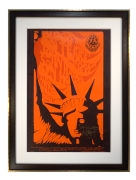 FD-110 Libertie, a 1968 poster for Blood Sweat & Tears by Mouse and Kelley at the Avalon in San Francisco - Statue of Liberty image is used