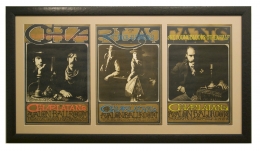 1967 Charlatans Triptych Avalon poster set featuring FD-63, FD-67, FD-71 by Rick Griffin and Bob Fried
