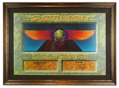 Grateful Dead Egypt 1978 poster, Rainbow Theatre, London variety by Alton Kelley. Also for European Tour 1978