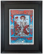 FD-26 Skeleton and Roses Grateful Dead poster by Stanley Mouse and Alton Kelley at the Avalon, 1966. Also called Skull and Roses.