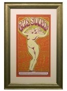 BG-29  Wes Wilson 1966 Fillmore poster called "The Sound" featuring Jefferson Airplane, Muddy Waters, Butterfield Blues Band September 23-Oct 2, 1966. Features beautiful voluptuous dancing nude
