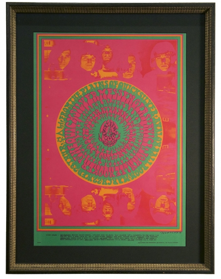 FD-53 Poster from 1967 for Quicksilver Messenger Service, Steve Miller and John Lee Hooker at the Avalon Ballroom San Francisco by Victor Moscoso