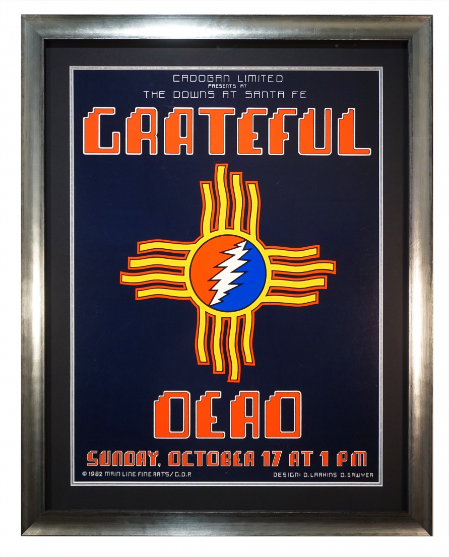Grateful Dead poster 1982 show at Santa Fe, NM. Hopi and Navaho Indian themes by Dennis Larkins